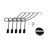 GLOBOSTAR® PAULELI 01127 Μοντέρνο Κρεμαστό Φωτιστικό Οροφής με Ντουί 5 x E27 AC 220-240V IP20 - Μαύρο - Μ76 x Π76 x Υ45cm