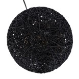GLOBOSTAR® OCEANA 01338 Boho Επιτραπέζιο Φωτιστικό Πορτατίφ με Ντουί 1 x E27 AC 220-240V IP20 - Μαύρο & Μπεζ - M20 x Π20 x Υ22cm