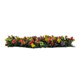 GloboStar® Artificial Garden FICUS GINSENG 20348 Τεχνητό Διακοσμητικό Πάνελ Φυλλωσιάς - Κάθετος Κήπος σύνθεση Πολύχρωμος Φίκος Τζίνσενγκ Μ50 x Π50 x Υ9cm
