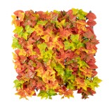GloboStar® Artificial Garden AUTUMN MAPLE 20349 Τεχνητό Διακοσμητικό Πάνελ Φυλλωσιάς - Κάθετος Κήπος σύνθεση Φθινοπωρινός Σφένδαμος Μ50 x Π50 x Υ10cm 