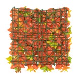 GloboStar® Artificial Garden AUTUMN MAPLE 20349 Τεχνητό Διακοσμητικό Πάνελ Φυλλωσιάς - Κάθετος Κήπος σύνθεση Φθινοπωρινός Σφένδαμος Μ50 x Π50 x Υ10cm 
