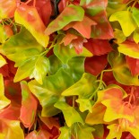 GloboStar® Artificial Garden AUTUMN MAPLE 20349 Τεχνητό Διακοσμητικό Πάνελ Φυλλωσιάς - Κάθετος Κήπος σύνθεση Φθινοπωρινός Σφένδαμος Μ50 x Π50 x Υ10cm 