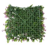 GloboStar® Artificial Garden CYPHEA HYSSOPIFOLIA 20350 Τεχνητό Διακοσμητικό Πάνελ Λουλουδιών - Κάθετος Κήπος σύνθεση Άνθος Κουφέας Μ50 x Π50 x Υ11cm 