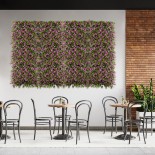 GloboStar® Artificial Garden CYPHEA HYSSOPIFOLIA 20350 Τεχνητό Διακοσμητικό Πάνελ Λουλουδιών - Κάθετος Κήπος σύνθεση Άνθος Κουφέας Μ50 x Π50 x Υ11cm 