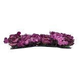 GloboStar® Artificial Garden ROSES STORY 20356 Τεχνητό Διακοσμητικό Πάνελ Λουλουδιών - Κάθετος Κήπος σύνθεση Φουξ & Βυσσινί Τριαντάφυλλα Μ40 x Π60 x Υ10cm 