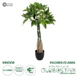 GloboStar® Artificial Garden PACHIRA GLABRA 20427 Τεχνητό Διακοσμητικό Φυτό Παχίρα της Τύχης Υ90cm