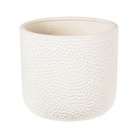 GloboStar® Artificial Garden PARGA 20452 Πήλινο Κεραμικό Κασπώ Γλάστρα - Flower Pot Μπεζ Φ23cm x Υ20.5cm