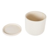 GloboStar® Artificial Garden PARGA 20452 Πήλινο Κεραμικό Κασπώ Γλάστρα - Flower Pot Μπεζ Φ23cm x Υ20.5cm