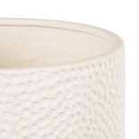 GloboStar® Artificial Garden PARGA 20452 Πήλινο Κεραμικό Κασπώ Γλάστρα - Flower Pot Μπεζ Φ23cm x Υ20.5cm