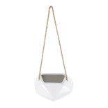 GloboStar® Artificial Garden HERAKLIO 20467 Κρεμαστό Πήλινο Κεραμικό Κασπώ Γλάστρα - Flower Pot Λευκό Μ13.5 x Π15.5 x Υ37cm