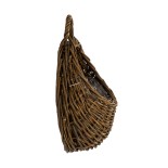 GloboStar® Artificial Garden SXOINOUSA 20475 Επιτοίχιο Ρατάν Πλεκτό Κασπώ Γλάστρα - Flower Pot Καφέ Φ26cm x Υ20cm