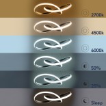 GloboStar® DEXTER 60917 Κρεμαστό Φωτιστικό Οροφής Design LED CCT 120W 13440lm 300° AC 220-240V - Εναλλαγή Φωτισμού μέσω Τηλεχειριστηρίου All In One Ψυχρό 6000k+Φυσικό 4500k+Θερμό 2700k Dimmable Φ103cm - Μαύρο - 3 Years Warranty