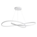 GLOBOSTAR® DEXTER 60918 Μοντέρνο Κρεμαστό Φωτιστικό Οροφής LED 120W 13440lm 300° AC 220-240V IP20 Ρυθμιζόμενο Λευκό CCT με Χειριστήριο από 2700K έως 6000K Dimmable - Lumileds SMD Chip - Λευκό Ματ - Μ103 x Π103 x Υ22cm - 3 Χρόνια Εγγύηση