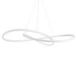 GLOBOSTAR® DEXTER 60918 Μοντέρνο Κρεμαστό Φωτιστικό Οροφής LED 120W 13440lm 300° AC 220-240V IP20 Ρυθμιζόμενο Λευκό CCT με Χειριστήριο από 2700K έως 6000K Dimmable - Lumileds SMD Chip - Λευκό Ματ - Μ103 x Π103 x Υ22cm - 3 Χρόνια Εγγύηση