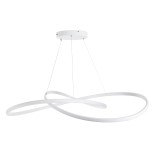 GLOBOSTAR® DEXTER 60918 Μοντέρνο Κρεμαστό Φωτιστικό Οροφής LED 120W 13440lm 300° AC 220-240V IP20 Ρυθμιζόμενο Λευκό CCT με Χειριστήριο από 2700K έως 6000K Dimmable - Lumileds SMD Chip - Λευκό Ματ - Μ103 x Π103 x Υ22cm - 3 Χρόνια Εγγύηση