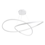 GLOBOSTAR® DEXTER 60918 Μοντέρνο Κρεμαστό Φωτιστικό Οροφής LED 120W 13440lm 300° AC 220-240V IP20 Ρυθμιζόμενο Λευκό CCT με Χειριστήριο από 2700K έως 6000K Dimmable - Lumileds SMD Chip - Λευκό Ματ - Μ103 x Π103 x Υ22cm - 3 Χρόνια Εγγύηση