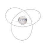 GLOBOSTAR® DEXTER 60918 Μοντέρνο Κρεμαστό Φωτιστικό Οροφής LED 120W 13440lm 300° AC 220-240V IP20 Ρυθμιζόμενο Λευκό CCT με Χειριστήριο από 2700K έως 6000K Dimmable - Lumileds SMD Chip - Λευκό Ματ - Μ103 x Π103 x Υ22cm - 3 Χρόνια Εγγύηση