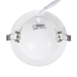 GloboStar® LEXIS JOINT 60989 Χωνευτό LED Κινούμενο Spot Downlight 12W 1140lm 45° AC 220-240V IP44 Φ15.8cm x Υ4.1cm - Στρόγγυλο - Λευκό - Θερμό Λευκό 2700K - Bridgelux Chip - TÜV Certified Driver - 5 Years Warranty