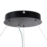 GLOBOSTAR® RA 61196 Μοντέρνο Κρεμαστό Φωτιστικό Οροφής LED 75W 8250lm 120° AC 220-240V IP20 Ρυθμιζόμενο Λευκό CCT με Χειριστήριο από 2700K έως 6000K Dimmable - Lumileds SMD Chip - Μαύρο Ματ - Μ80 x Π80 x Υ8cm - 3 Χρόνια Εγγύηση