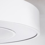 GLOBOSTAR® RA 61197 Μοντέρνο Κρεμαστό Φωτιστικό Οροφής LED 75W 8250lm 120° AC 220-240V IP20 Ρυθμιζόμενο Λευκό CCT με Χειριστήριο από 2700K έως 6000K Dimmable - Lumileds SMD Chip - Λευκό Ματ - Μ80 x Π80 x Υ8cm - 3 Χρόνια Εγγύηση