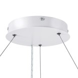 GLOBOSTAR® RA 61197 Μοντέρνο Κρεμαστό Φωτιστικό Οροφής LED 75W 8250lm 120° AC 220-240V IP20 Ρυθμιζόμενο Λευκό CCT με Χειριστήριο από 2700K έως 6000K Dimmable - Lumileds SMD Chip - Λευκό Ματ - Μ80 x Π80 x Υ8cm - 3 Χρόνια Εγγύηση