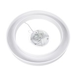 GLOBOSTAR® RA 61197 Μοντέρνο Κρεμαστό Φωτιστικό Οροφής LED 75W 8250lm 120° AC 220-240V IP20 Ρυθμιζόμενο Λευκό CCT με Χειριστήριο από 2700K έως 6000K Dimmable - Lumileds SMD Chip - Λευκό Ματ - Μ80 x Π80 x Υ8cm - 3 Χρόνια Εγγύηση