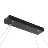 GLOBOSTAR® BOLIVAR 61271 Μοντέρνο Κρεμαστό Φωτιστικό Οροφής LED 54W 5400lm 360° AC 220-240V IP20 Ρυθμιζόμενο Λευκό CCT με Χειριστήριο από 2700K έως 6000K Dimmable - Lumileds SMD Chip - Μαύρο Ματ - Μ120 x Π30 x Υ2cm - 3 Χρόνια Εγγύηση