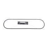 GLOBOSTAR® BOLIVAR 61271 Μοντέρνο Κρεμαστό Φωτιστικό Οροφής LED 54W 5400lm 360° AC 220-240V IP20 Ρυθμιζόμενο Λευκό CCT με Χειριστήριο από 2700K έως 6000K Dimmable - Lumileds SMD Chip - Μαύρο Ματ - Μ120 x Π30 x Υ2cm - 3 Χρόνια Εγγύηση