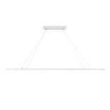 GLOBOSTAR® BOLIVAR 61272 Μοντέρνο Κρεμαστό Φωτιστικό Οροφής LED 54W 5400lm 360° AC 220-240V IP20 Ρυθμιζόμενο Λευκό CCT με Χειριστήριο από 2700K έως 6000K Dimmable - Lumileds SMD Chip - Λευκό Ματ - Μ120 x Π30 x Υ2cm - 3 Χρόνια Εγγύηση