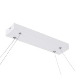 GLOBOSTAR® BOLIVAR 61272 Μοντέρνο Κρεμαστό Φωτιστικό Οροφής LED 54W 5400lm 360° AC 220-240V IP20 Ρυθμιζόμενο Λευκό CCT με Χειριστήριο από 2700K έως 6000K Dimmable - Lumileds SMD Chip - Λευκό Ματ - Μ120 x Π30 x Υ2cm - 3 Χρόνια Εγγύηση