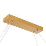 GLOBOSTAR® BOLIVAR 61274 Μοντέρνο Κρεμαστό Φωτιστικό Οροφής LED 54W 5400lm 360° AC 220-240V IP20 Ρυθμιζόμενο Λευκό CCT με Χειριστήριο από 2700K έως 6000K Dimmable - Lumileds SMD Chip - Χρυσό Βούρτσας - Μ120 x Π30 x Υ2cm - 3 Χρόνια Εγγύηση