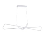 GloboStar® DOLORES 61280 Κρεμαστό Φωτιστικό Οροφής Design LED CCT 105W 11760lm 300° AC 220-240V - Εναλλαγή Φωτισμού μέσω Τηλεχειριστηρίου All In One Ψυχρό 6000k+Φυσικό 4500k+Θερμό 2700k Dimmable Μ110 x Π17 x Υ17.5cm - Λευκό - 3 Years Warranty