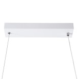 GloboStar® DOLORES 61280 Κρεμαστό Φωτιστικό Οροφής Design LED CCT 105W 11760lm 300° AC 220-240V - Εναλλαγή Φωτισμού μέσω Τηλεχειριστηρίου All In One Ψυχρό 6000k+Φυσικό 4500k+Θερμό 2700k Dimmable Μ110 x Π17 x Υ17.5cm - Λευκό - 3 Years Warranty