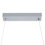 GloboStar® DOLORES 61281 Κρεμαστό Φωτιστικό Οροφής Design LED CCT 105W 11760lm 300° AC 220-240V - Εναλλαγή Φωτισμού μέσω Τηλεχειριστηρίου All In One Ψυχρό 6000k+Φυσικό 4500k+Θερμό 2700k Dimmable Μ110 x Π17 x Υ17.5cm - Νίκελ Βούρτσας - 3 Years Warranty