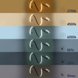 GloboStar® SPIRALE 61283 Κρεμαστό Φωτιστικό Οροφής Design LED CCT 75W 8400lm 300° AC 220-240V - Εναλλαγή Φωτισμού μέσω Τηλεχειριστηρίου All In One Ψυχρό 6000k+Φυσικό 4500k+Θερμό 2700k Dimmable Μ72 x Π25 x Υ30cm - Μαύρο - 3 Years Warranty