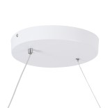 GloboStar® SPIRALE 61284 Κρεμαστό Φωτιστικό Οροφής Design LED CCT 75W 8400lm 300° AC 220-240V - Εναλλαγή Φωτισμού μέσω Τηλεχειριστηρίου All In One Ψυχρό 6000k+Φυσικό 4500k+Θερμό 2700k Dimmable Μ72 x Π25 x Υ30cm - Λευκό - 3 Years Warranty