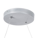 GloboStar® SPIRALE 61285 Κρεμαστό Φωτιστικό Οροφής Design LED CCT 75W 8400lm 300° AC 220-240V - Εναλλαγή Φωτισμού μέσω Τηλεχειριστηρίου All In One Ψυχρό 6000k+Φυσικό 4500k+Θερμό 2700k Dimmable Μ72 x Π25 x Υ30cm - Νίκελ Βούρτσας - 3 Years Warranty