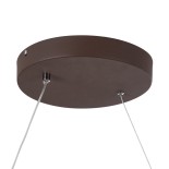 GloboStar® SPIRALE 61287 Κρεμαστό Φωτιστικό Οροφής Design LED CCT 75W 8400lm 300° AC 220-240V - Εναλλαγή Φωτισμού μέσω Τηλεχειριστηρίου All In One Ψυχρό 6000k+Φυσικό 4500k+Θερμό 2700k Dimmable Μ72 x Π25 x Υ30cm - Καφέ - 3 Years Warranty