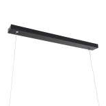 GLOBOSTAR® WINDY 61292 Μοντέρνο Κρεμαστό Φωτιστικό Οροφής LED 67W 7504lm 300° AC 220-240V IP20 Ρυθμιζόμενο Λευκό CCT με Χειριστήριο από 2700K έως 6000K Dimmable - Lumileds SMD Chip - Μαύρο Ματ - Μ120 x Π4 x Υ30cm - 3 Χρόνια Εγγύηση