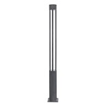 GloboStar® CANCUN 61509 Urban Light Φωτιστικό Πάρκου - Πλατείας - Κήπου Ύψους 2 μέτρων LED 40W 5440lm 60° AC100-240VAC IP67 IK09 - D15.5 x H200cm - Anthracite Grey - Φυσικό Λευκό 4000K - LUMILEDS - MEAN WELL DRIVER - 5 Years Warranty