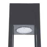 GloboStar® MONTERREY 61512 Urban Light Φωτιστικό Πάρκου - Πλατείας - Κήπου Ύψους 3.5 μέτρων LED 40W 5440lm 60° AC100-240VAC IP67 IK09 - Μ20 x Π20 x Υ350cm - Anthracite Grey - Φυσικό Λευκό 4000K - LUMILEDS - MEAN WELL DRIVER - 5 Years Warranty