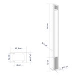 GloboStar® MERIDA 61514 Urban Light Φωτιστικό Πάρκου - Πλατείας - Κήπου Ύψους 3.5 μέτρων LED 40W 5440lm 60° AC100-240VAC IP67 IK09 - Μ32 x Π13 x Υ350cm - Anthracite Grey - Φυσικό Λευκό 4000K - LUMILEDS - MEAN WELL DRIVER - 5 Years Warranty