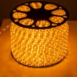 GloboStar® 70603 Φωτοσωλήνας LED DIODE 1m 3.9W/m 36LED/m 137lm/m 360° DC 230V Αδιάβροχος IP68 Ultra Θερμό Λευκό 2200K Dimmable