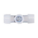 GloboStar® 70661 Σύνδεσμος T για RGB Φωτοσωλήνα LED 360° Degree DC 230V 2 Pin Αδιάβροχος IP68