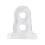 GloboStar® 70665 Πλαστική PVC Βάση Στήριξης για RGB Φωτοσωλήνα LED 360° Degree DC 230V 2 Pin Αδιάβροχος IP68