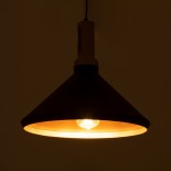 GLOBOSTAR® CALYPSO 01334-A Μοντέρνο Κρεμαστό Φωτιστικό Οροφής με Ντουί 1 x E27 AC 220-240V IP20 - Μαύρο & Μπρούτζινο - Μ36 x Π36 x Υ30cm