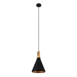 GLOBOSTAR® CALYPSO 01334-C Μοντέρνο Κρεμαστό Φωτιστικό Οροφής με Ντουί 1 x E27 AC 220-240V IP20 - Μαύρο & Μπρούτζινο - Μ25 x Π25 x Υ40cm
