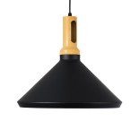 GLOBOSTAR® CALYPSO 01334-A Μοντέρνο Κρεμαστό Φωτιστικό Οροφής με Ντουί 1 x E27 AC 220-240V IP20 - Μαύρο & Μπρούτζινο - Μ36 x Π36 x Υ30cm