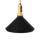 GLOBOSTAR® CALYPSO 01334-A Μοντέρνο Κρεμαστό Φωτιστικό Οροφής με Ντουί 1 x E27 AC 220-240V IP20 - Μαύρο & Μπρούτζινο - Μ36 x Π36 x Υ30cm