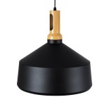 GLOBOSTAR® CALYPSO 01334-B Μοντέρνο Κρεμαστό Φωτιστικό Οροφής με Ντουί 1 x E27 AC 220-240V IP20 - Μαύρο & Μπρούτζινο - Μ36 x Π36 x Υ35cm